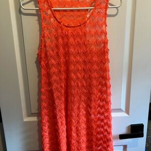 Split Orange Women's Swim Coverup